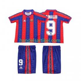 FC Barcelona Ronaldo Retro Kinder Heim Trikotsatz 1996 1997 Kurzarm